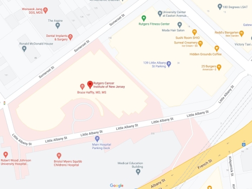 Rutgers Cancer Institute location on Google Maps